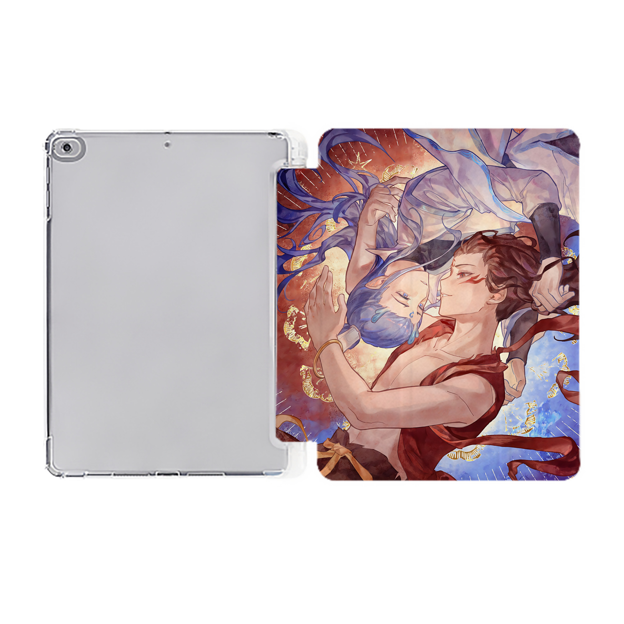 （画像用） Ne Zha 2 ナタ 魔童の大暴れ IPad ケース ペン収納付き 三つ折りスタンド PUレザー×シリコン 対応機種9.5/10.5/10.9インチ